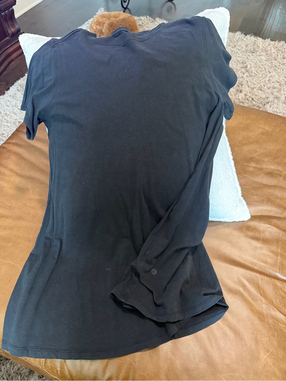 lululemon athletica Black Short-Sleeve Midi Dress